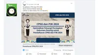 Penelusuran klaim link pendaftaran CPNS dan P3K 2024.