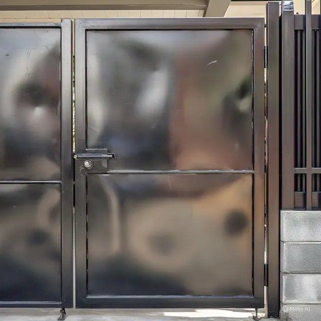 Pintu Pagar Dorong Minimalis Industrial