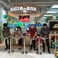 Peresmian cabang ke-3 Kidzooona, jaringan playground asal Jepang di Galaxy Mall 1 Surabaya, Jawa Timur, Sabtu (1/4/2023).