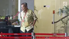 Ketua DPD Gerindra ‎Lampung, Gunadi Ibrahim seusai memenuhi panggilan penyidik KPK, Jakarta, Jumat (9/3). Ketua DPD Gerindra ‎Lampung itu diperiksa sebagai saksi dalam kasus yang melibatkan Bupati Lampung Tengah, Mustafa. (Liputan6.com/Herman Zakharia)