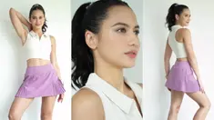 Pevita Pearce membagikan unggahan foto sedang bermain tenis. Pemain film Sri Asih tersebut tetap terlihat seksi saat tampil dengan gaya sporty. Gak percaya? Yuk intip deretan fotonya (FOTO: instagram.com/pevpearce/)