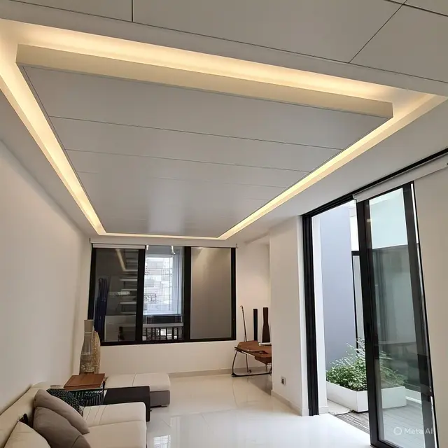 Plafon Drop Ceiling Minimalis dengan Pencahayaan Tersembunyi