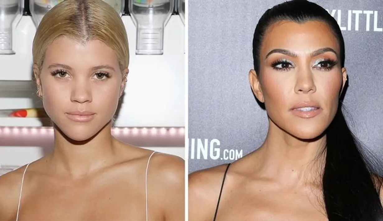 Tak hanya fisik, bahkan gaya foto yang diunggah dalam akun Instagram pun dikatakan mirip dengan Kourtney. (Getty Images/Seventeen)