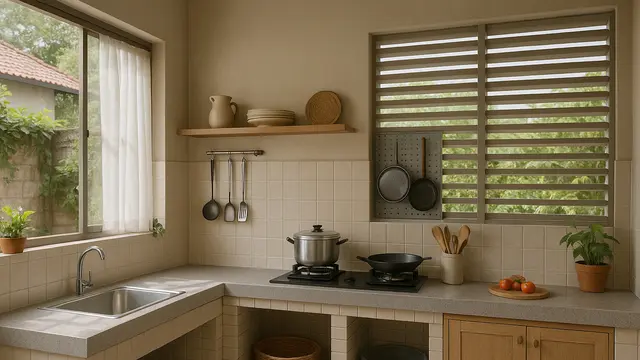 7 Model Dapur Kotor Belakang Rumah Sederhana tapi Cantik, Praktis untuk Masak Sehari-hari