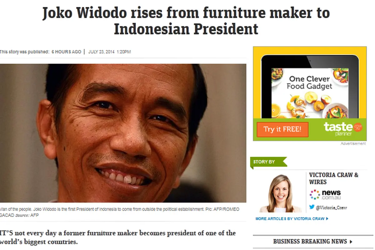 Jokowi Disorot Dunia, Tukang Mebel & Anak Desa Jadi Presiden