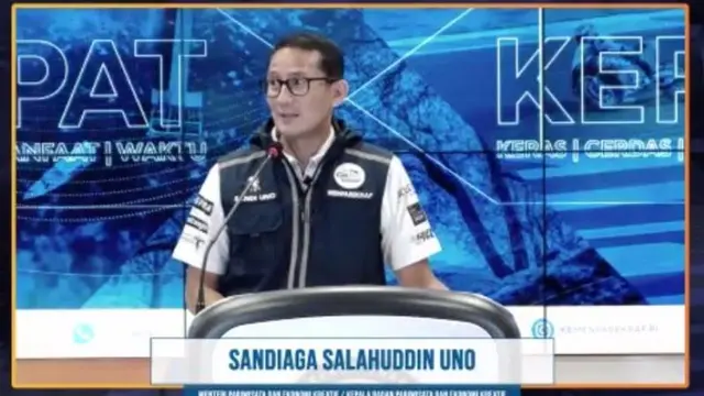 Menpaekraf Sandiaga Uno di The Weekly Bried with Sandi Uno, Senin, 6 Februari 2023