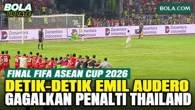 Detik-detik menegangkan saat Emil Audero menggagalkan tendangan penalti Nattapong Sayriya dalam drama adu penalti final FIFA ASEAN Cup 2026. Penyelamatan tersebut menjadi momen krusial yang memastikan Timnas Indonesia mengalahkan Thailand 4-2 lewat a...