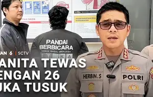 Wanita Tewas dengan 26 Luka Tusuk