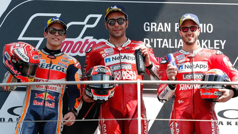 Selebrasi Danilo Petrucci Juara MotoGP Italia