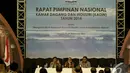 Susi Pudjiastuti menjadi salah satu pembicara Rapimnas yang bertema "Mengembalikan Kejayaan Ekonomi Maritim untuk Kesejahteraan Rakyat", Jakarta, Senin (8/12/2014). (Liputan6.com/Faizal Fanani)