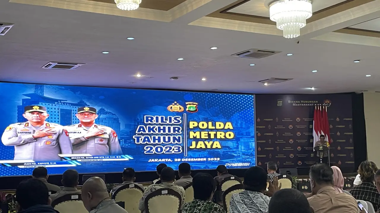 Rilis akhir tahun Polda Metro Jaya.