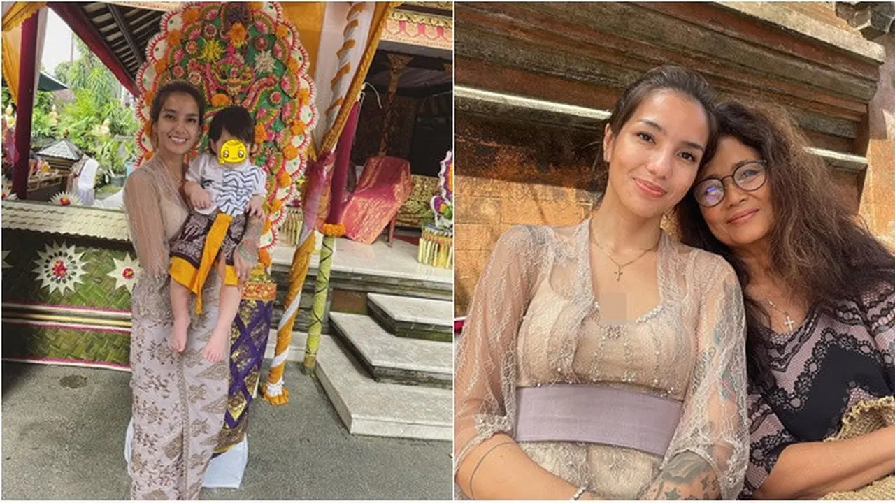 6 Potret Sheila Marcia Pakai Kebaya Bali saat Kondangan, Tampil Memukau