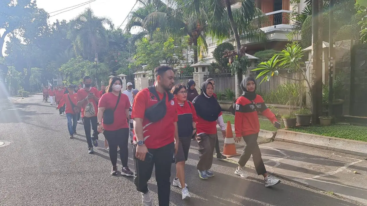 Acara Jalan Sehat bersama warga Petogogan, Kebayoran Baru, Jakarta Selatan