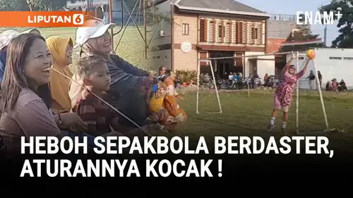  Bikin Geli! Bapak-Bapak Main Sepakbola Pakai Daster