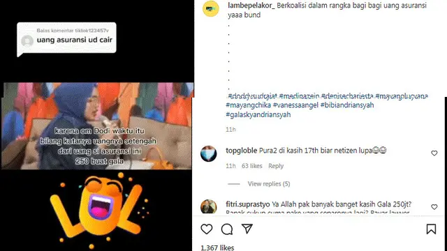Medina Zien sebut asuransi Vanessa Angel yang ahli warisnya  Doddy Sudrajat  sudah cair