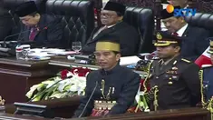 Presiden Joko Widodo atau Jokowi menghadiri sidang tahunan MRP 2017.