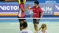 Ganda campuran Indonesia Tontowi Ahmad/Liliyana Natsir lolos ke final Korea Open Super Series di Seoul, Korea, Sabtu (19/9/2015). (Liputan6.com/Humas PP PBSI)