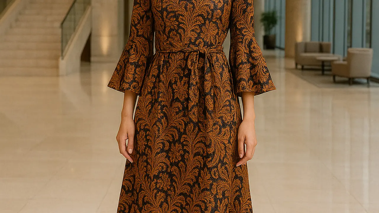 Model Batik Lengan Lonceng