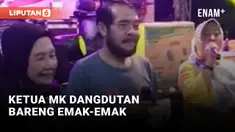 Ketua MK Anwar Usman Asyik Menyanyi Dangdut Bareng Emak-emak