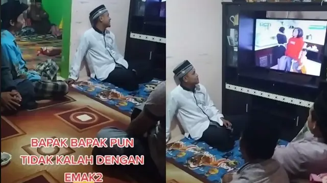 Tak Mau Kalah dari Ibu-ibu, Aksi Bapak-bapak Nobar Sinetron Ini Bikin Ngakak