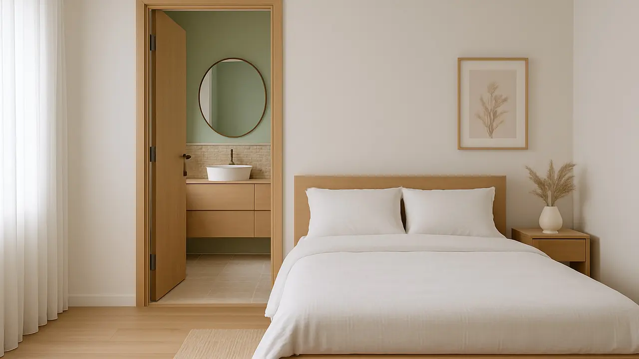Inspirasi Kamar Tidur dengan Kamar Mandi
