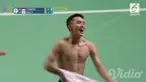Kaos milik Jonatan Christie yang dipakai saat final tunggal putra bulutangkis Asian Games 2018 sukses dilelang seharga Rp 400 rupiah.