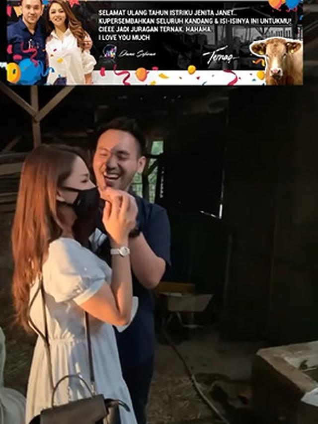6 Momen Jenita Janet Dapat Kado Ulang Tahun Peternakan Sapi dari Suami