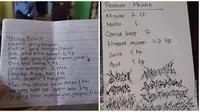 6 Potret Catatan Daftar Belanja Ini Bikin Dahi Berkerut, Penulisannya Nyeleneh