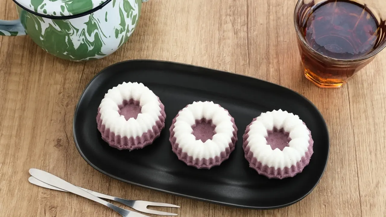 resep kue putu ayu ubi ungu