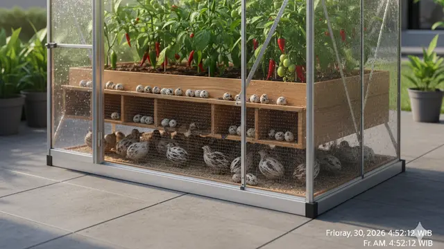 Desain Inovatif Kebun Cabai dan Sayur dengan Ternak dalam Satu Area. AI