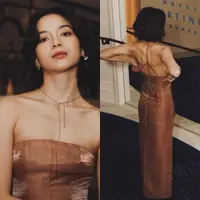 Lihat di sini beberapa potret penampilan penutup Putri Marino di Cannes, tampil memukau dengan dress emas.