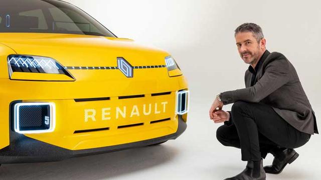 Logo baru Renault pada model prototipe Renault 5 (Autoexpress)