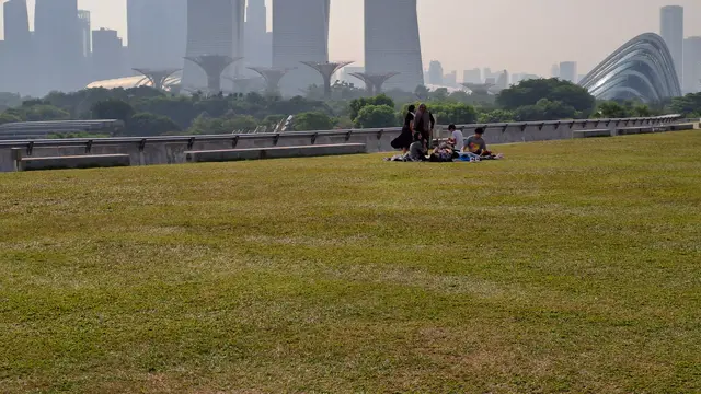 Pengunjung Marina Barrage, Singapura (Foto: Liputan6.com/Agustina Melani)