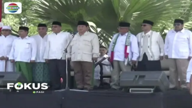Prabowo-Sandi jadi inspektur upacara perayaan Hari Santri Nasional di Pondok Pesantren Tebuireng, Jombang.