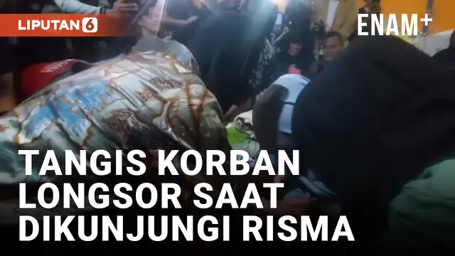 Korban Longsor di Bandung Barat Menangis Saat Dikunjungi Mensos Risma