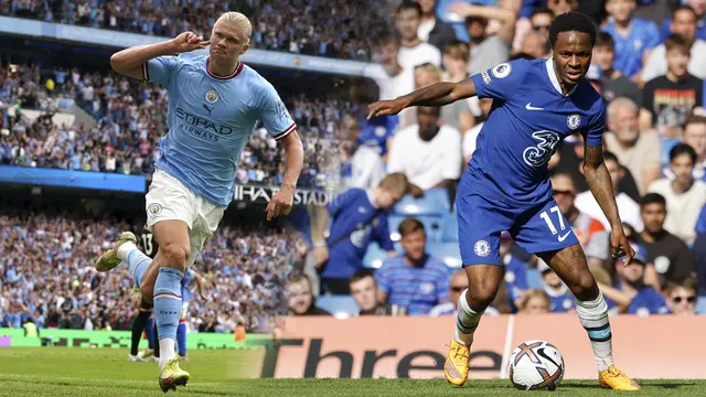 Foto: Penampilan Sensasional Erling Haaland dan Raheem Sterling di Pekan Keempat Liga Inggris