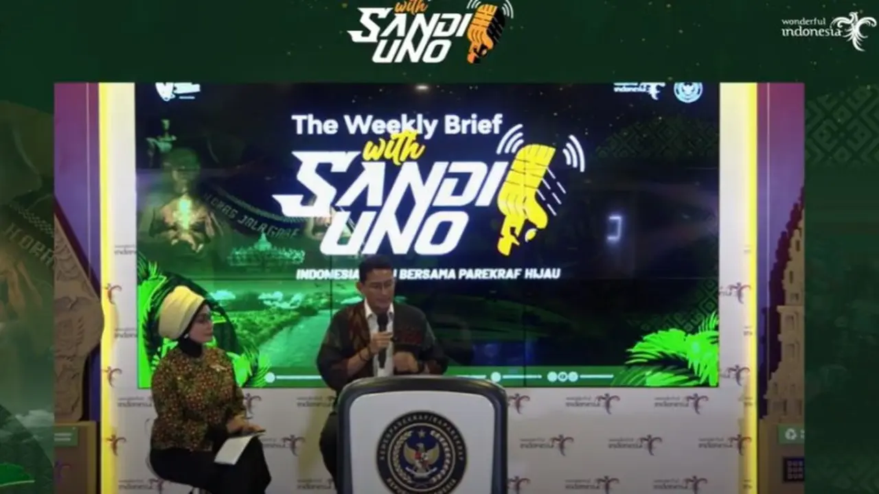 Menparekraf Sandiaga Uno dalam The Weekly Brief with Sandi Uno, Senin, 23 September 2024