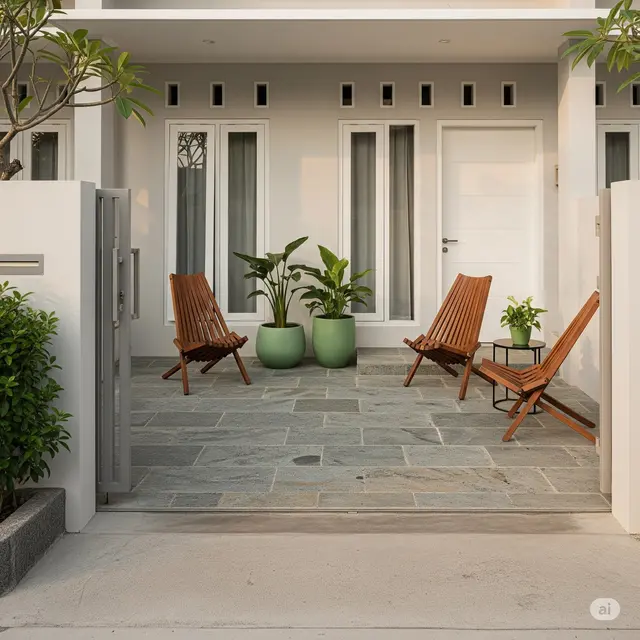 Desain Depan Rumah Sederhana Tapi Mewah. Foto: Gemini