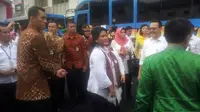 Iriana Jokowi mengunjungi Pasar Aksara, Medan