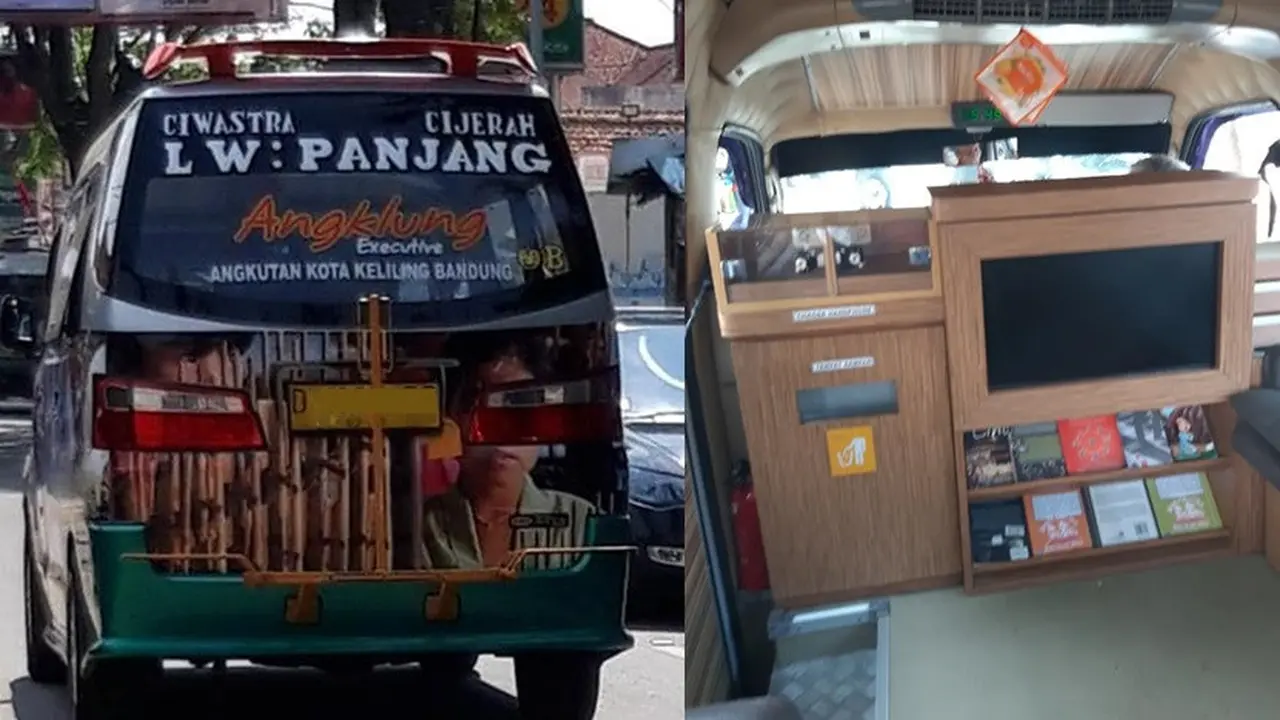 angkot dengan fasilitas mewah (foto: Facebook Rina Yullie)