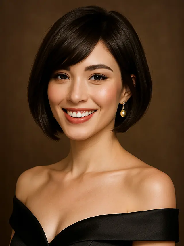 Model Rambut Pendek dengan Poni untuk Wajah Panjang