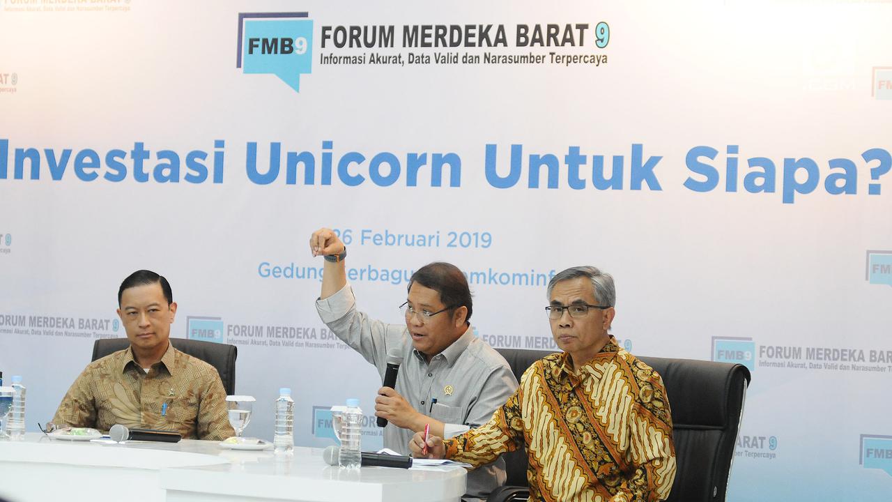 Menkominfo, Kepala BKPM dan Ketua Dewan Komisioner OJK Diskusi Investasi Unicorn
