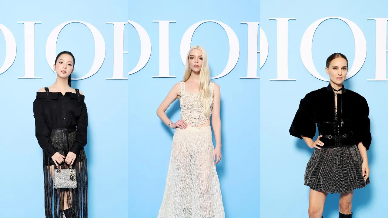 Parade Busana Hitam Putih dari Jisoo BLACKPINK hingga Natalie Portman di Show Dior untuk Paris Fashion Week
