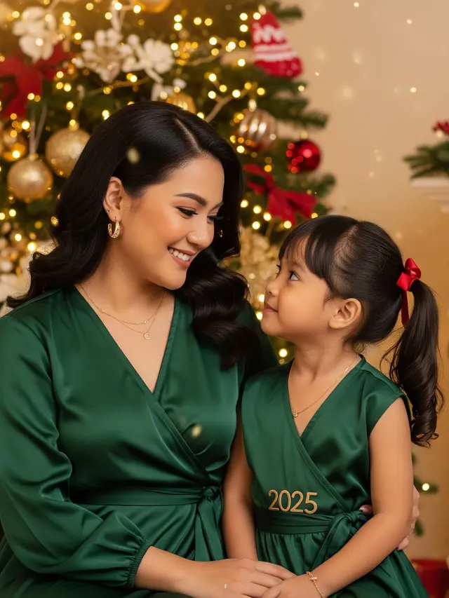 Dress Natal Hijau 2025 (Image by Gemini AI)