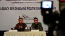 Suasana saat presentasi survei LSI dengan tema "Legacy SBY di Bidang Politik dan Demokrasi", Jakarta, (21/10/14). (Liputan6.com/Johan Tallo)