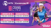 Siaran Langsung WTA 250 Austria Upper Ladies Linz 2023 di Vidio, 9-12 Februari