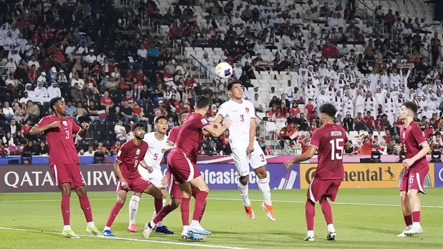 Potret pertandingan Indonesia U-23 vs Qatar (Sumber: PSSI)