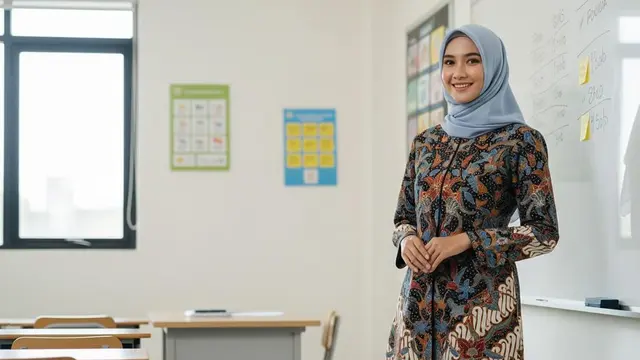 Model Gamis Kerja Guru Terbaru 2025