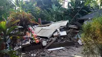 Rumah penduduk yang rusak berat akibat gempa bumi Lombok (Dok. Badan Geologi/Huyogo Simbolon)
