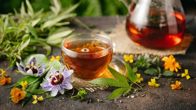 Ilustrasi teh herbal